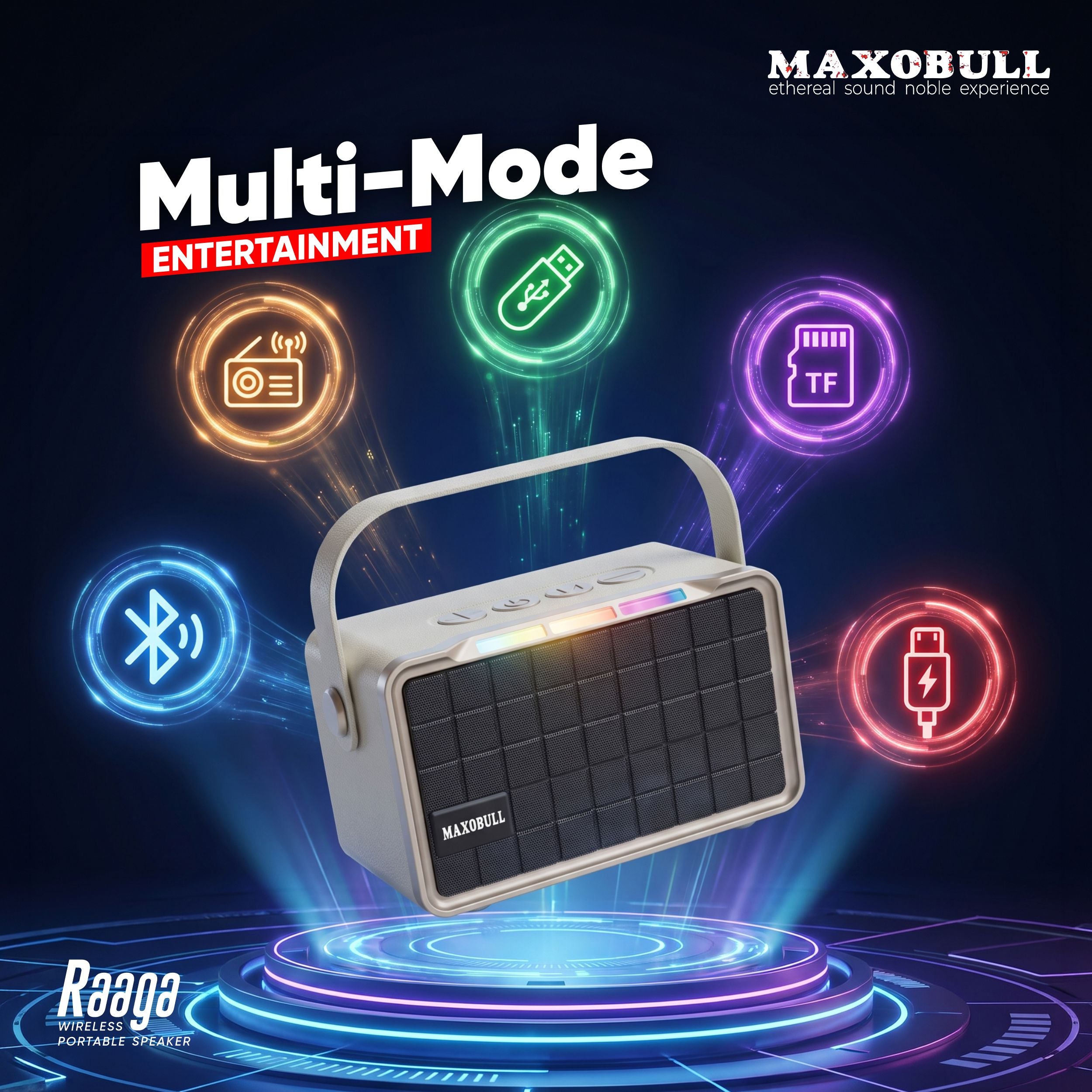 Maxobull Raaga Wireless Portable Speaker