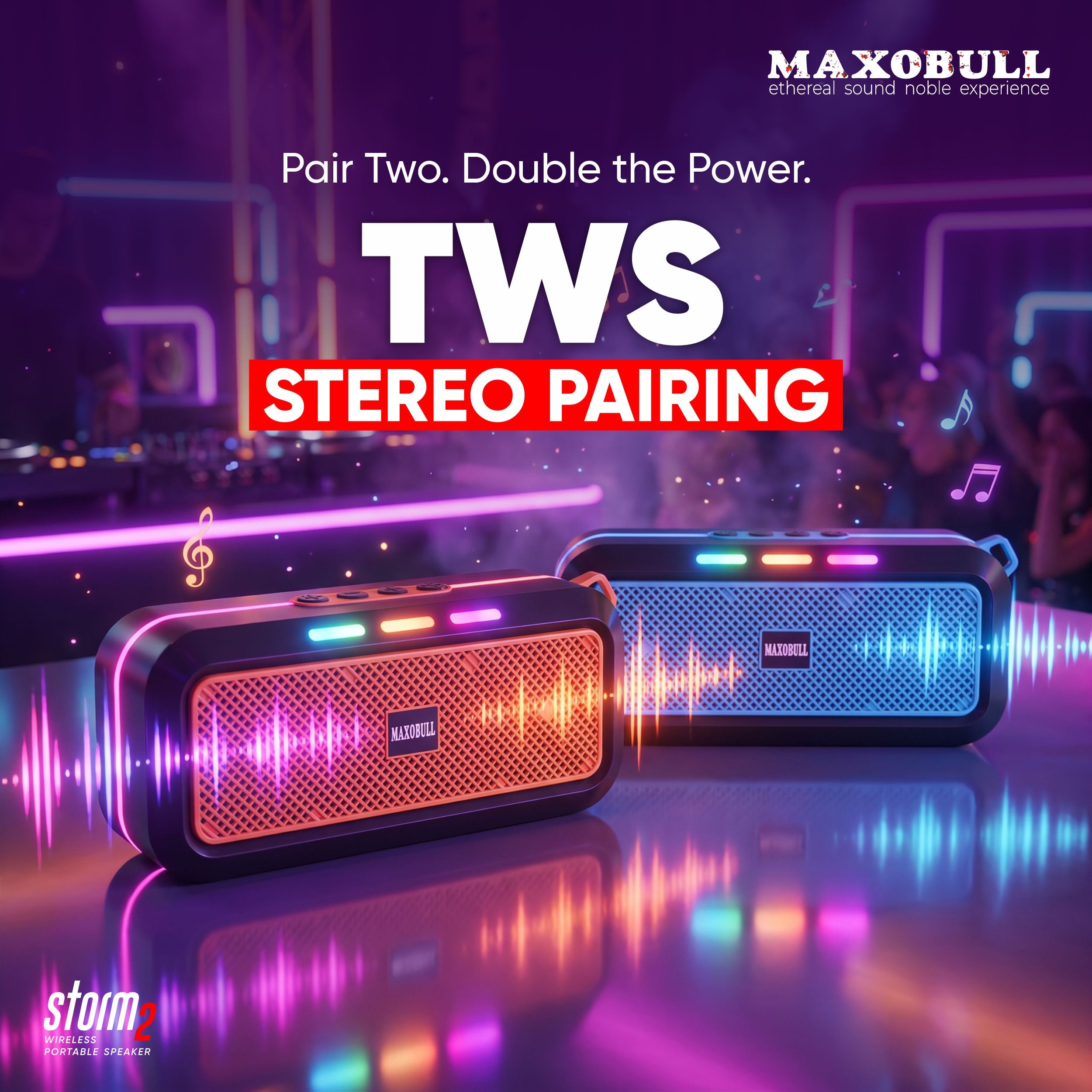 Maxobull Storm 2 Wireless Portable Speaker
