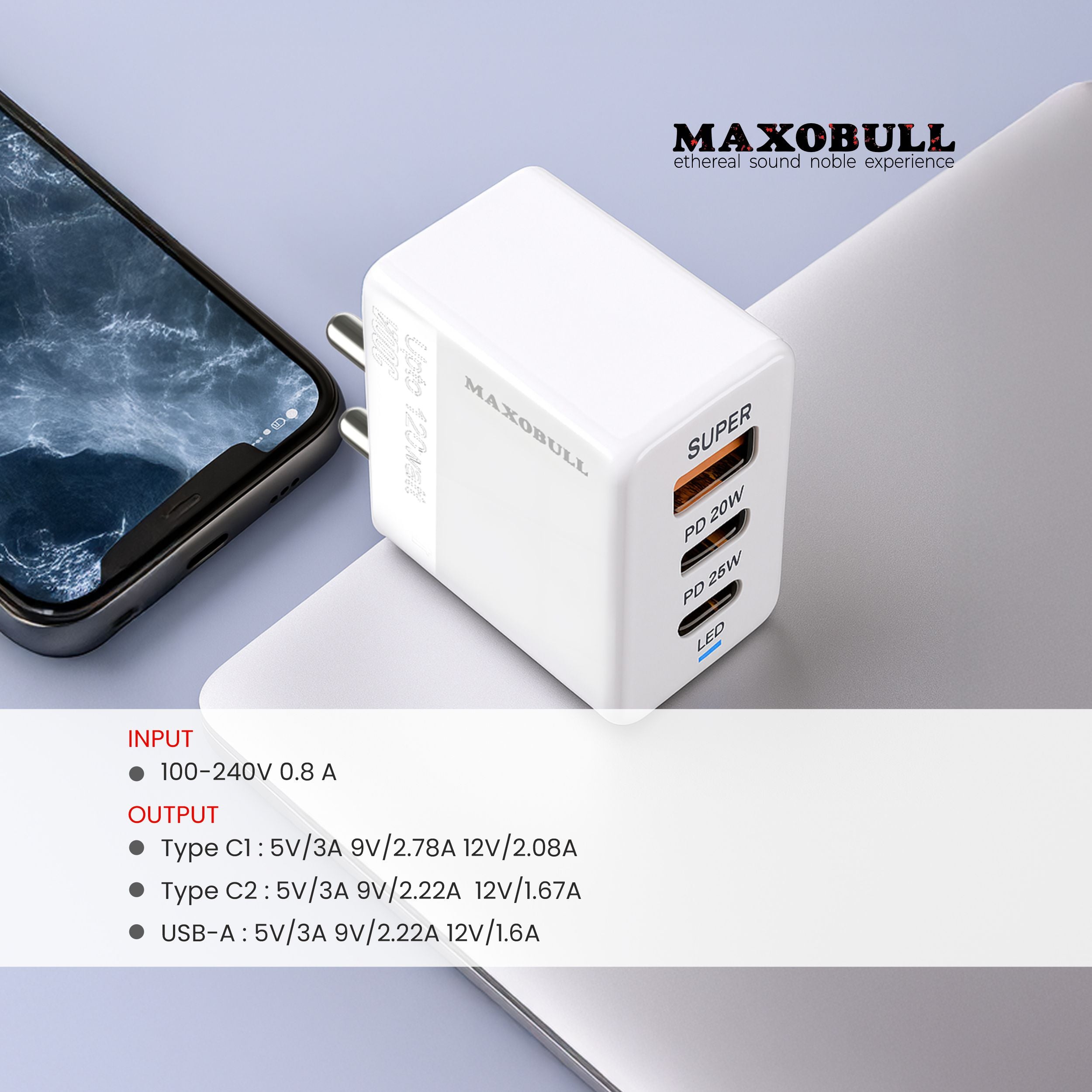 Maxobull PD 1202 Charger - 120W
