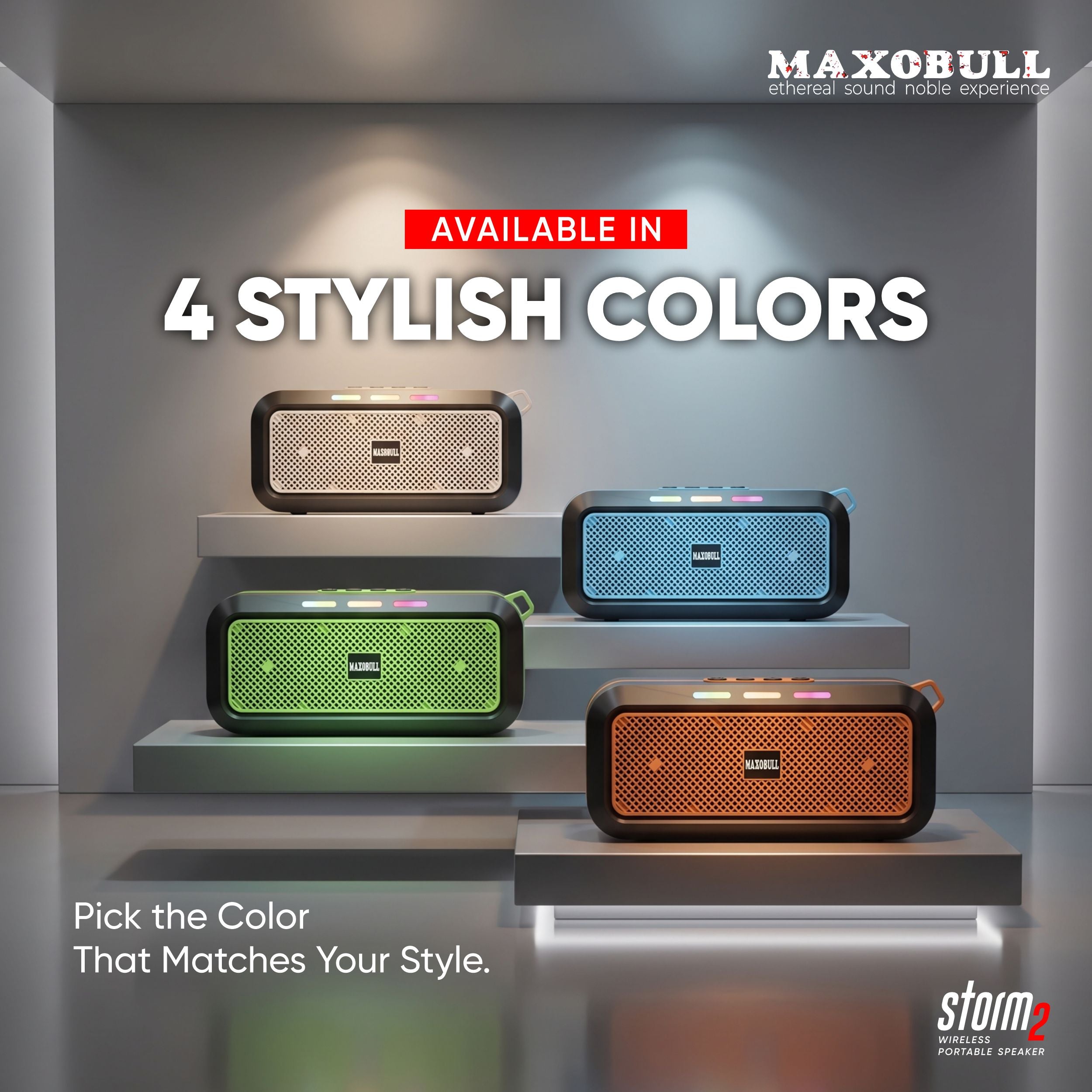 Maxobull Storm 2 Wireless Portable Speaker