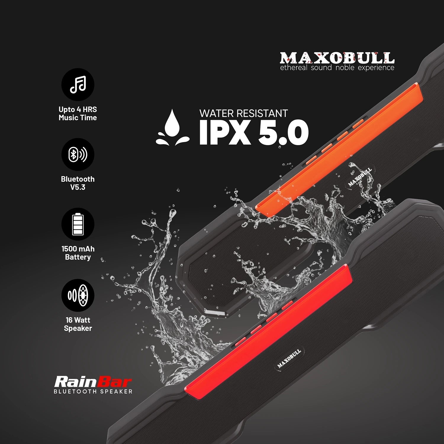 Maxobull Rainbar Bluetooth Speaker 16W