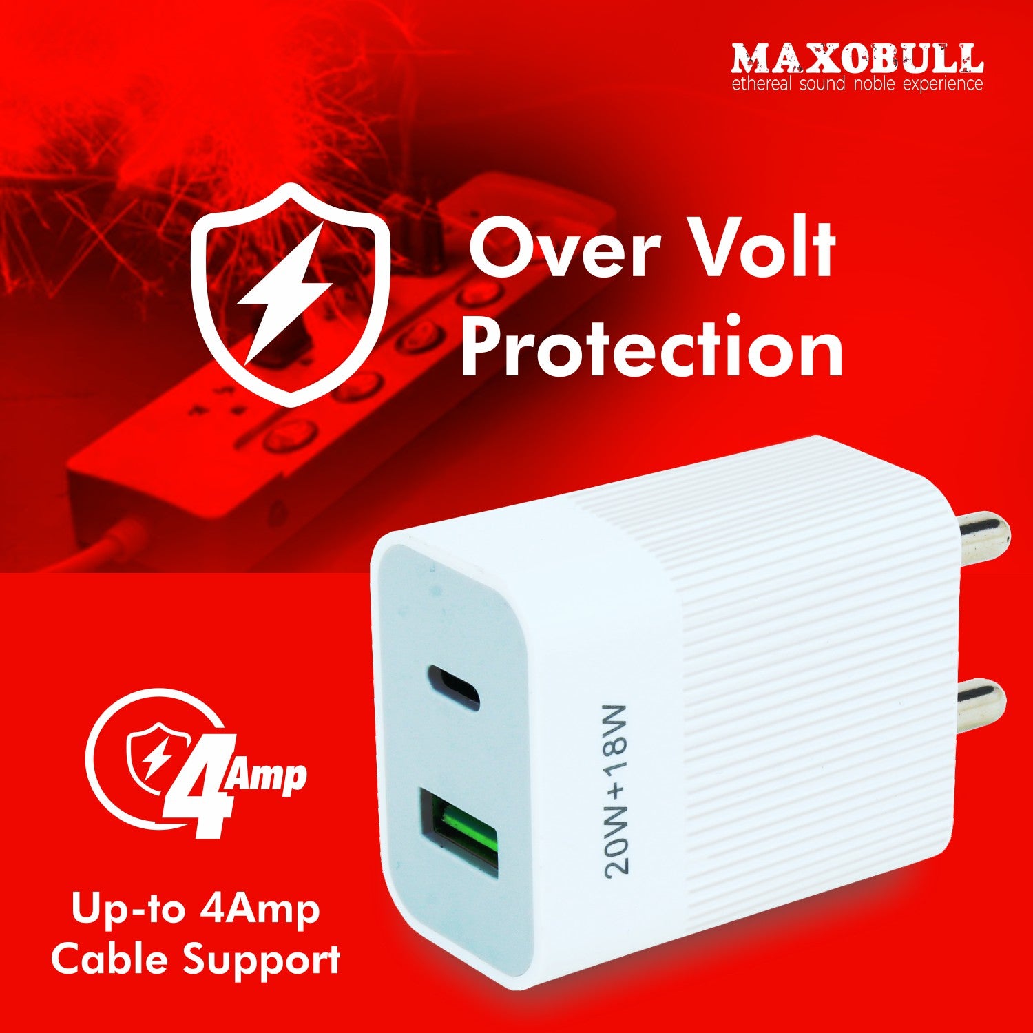 Maxobull 38W PD+QC With Cable