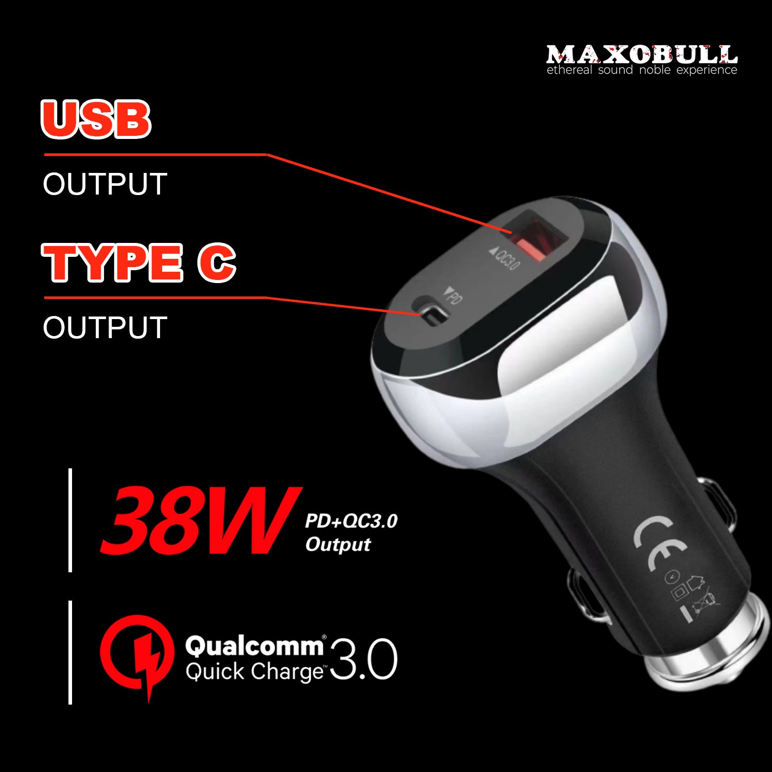 Maxobull Car Charger 38W
