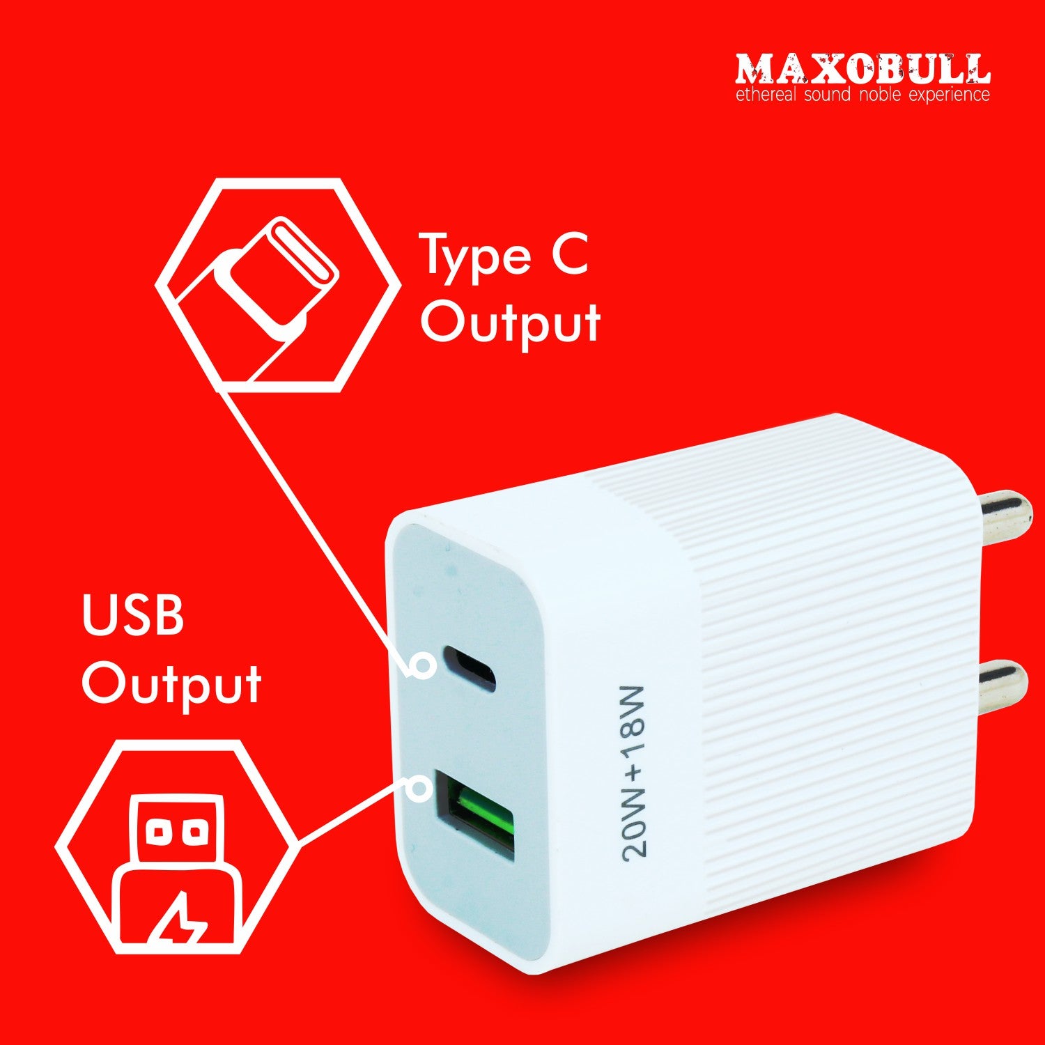 Maxobull 38W PD+QC With Cable