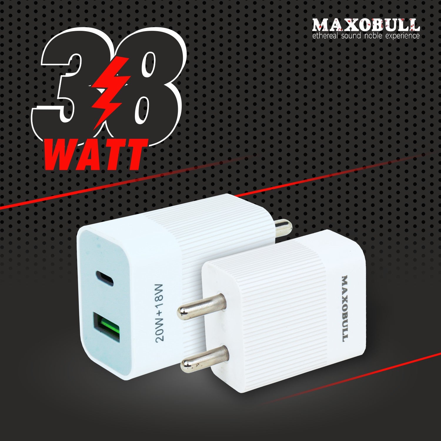 Maxobull 38W PD+QC With Cable