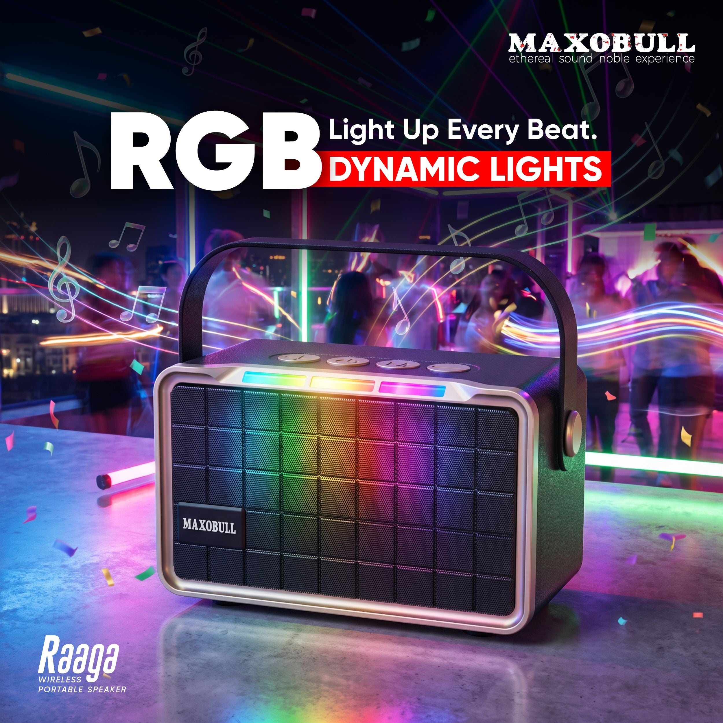 Maxobull Raaga Wireless Portable Speaker