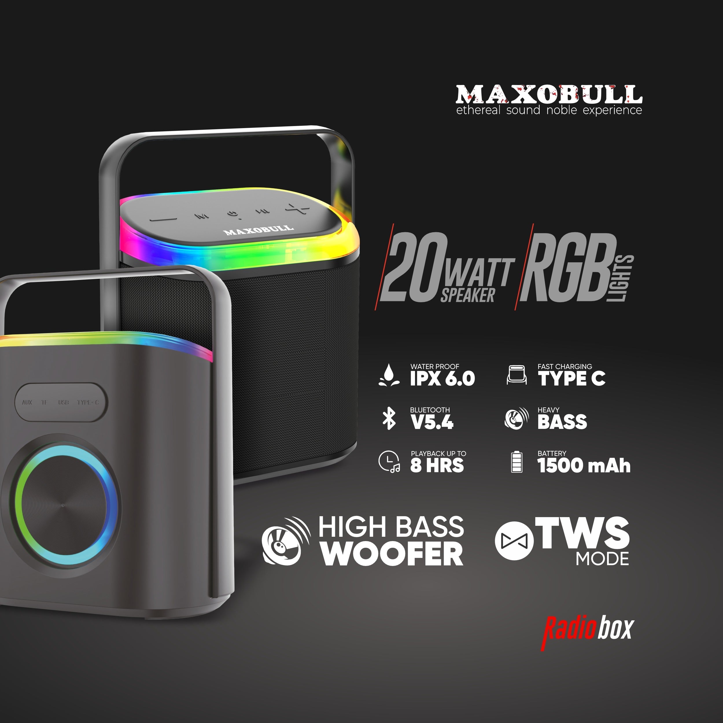 Maxobull Radio Box Speaker