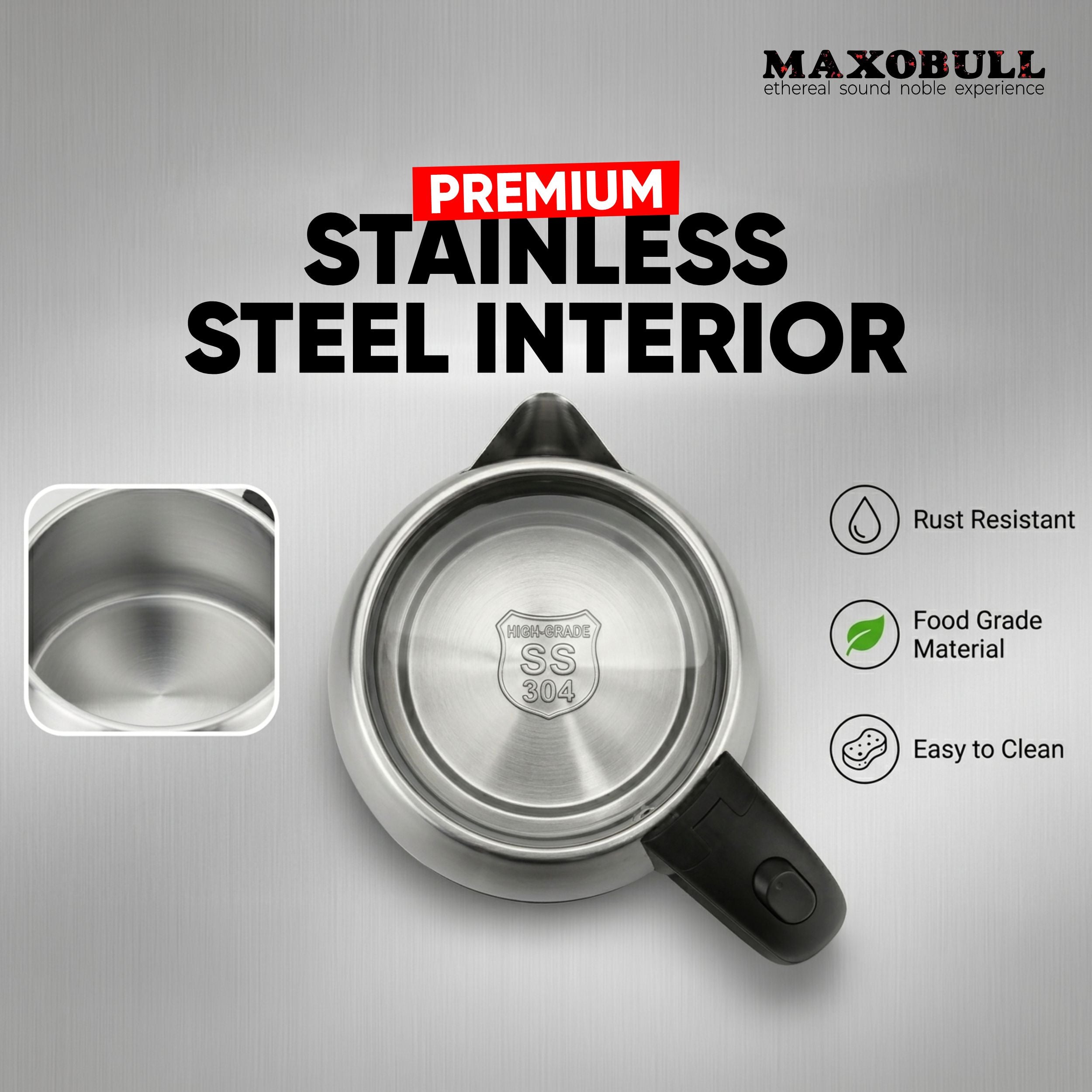 Maxobull 1.2L Electric Kettle