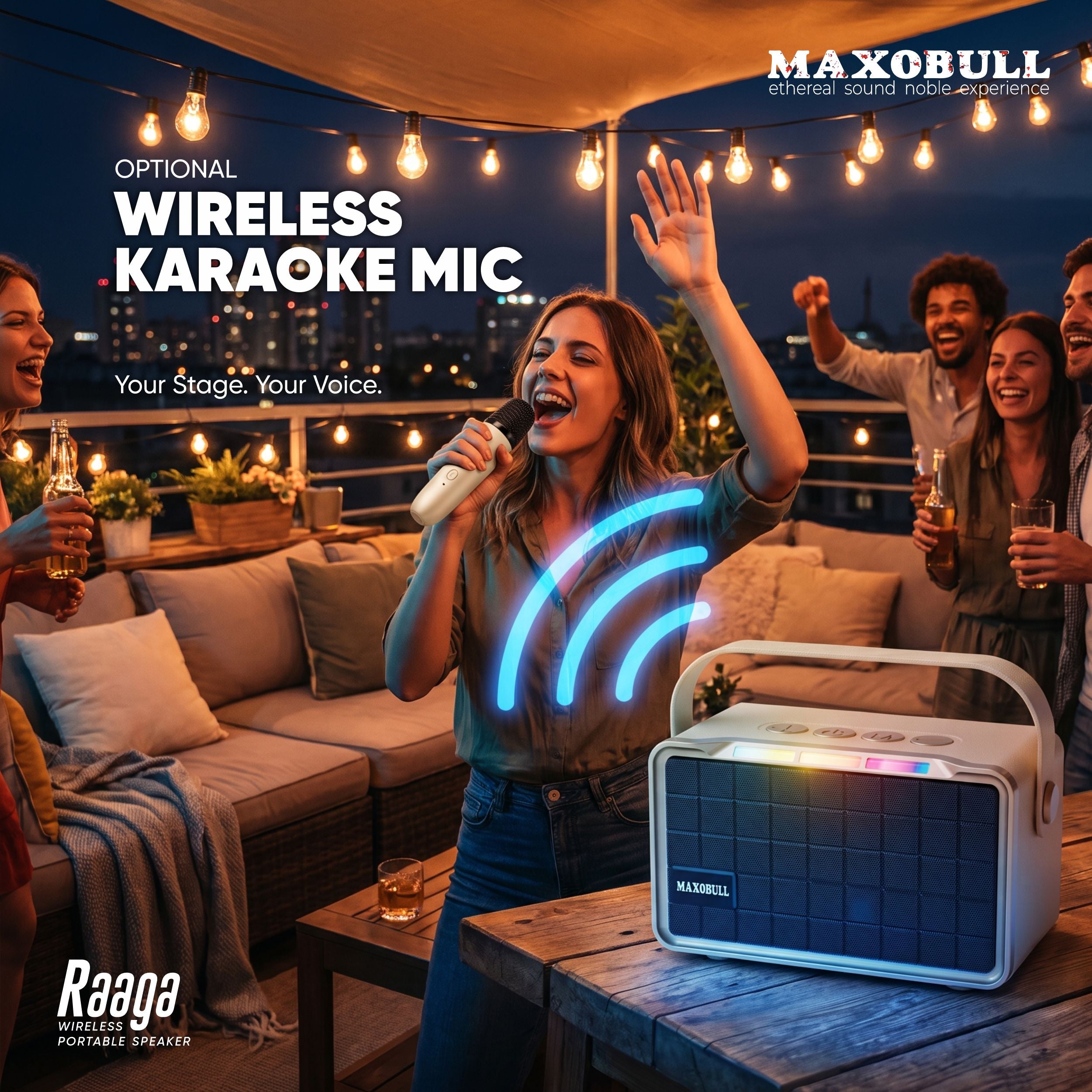 Maxobull Raaga Wireless Portable Speaker