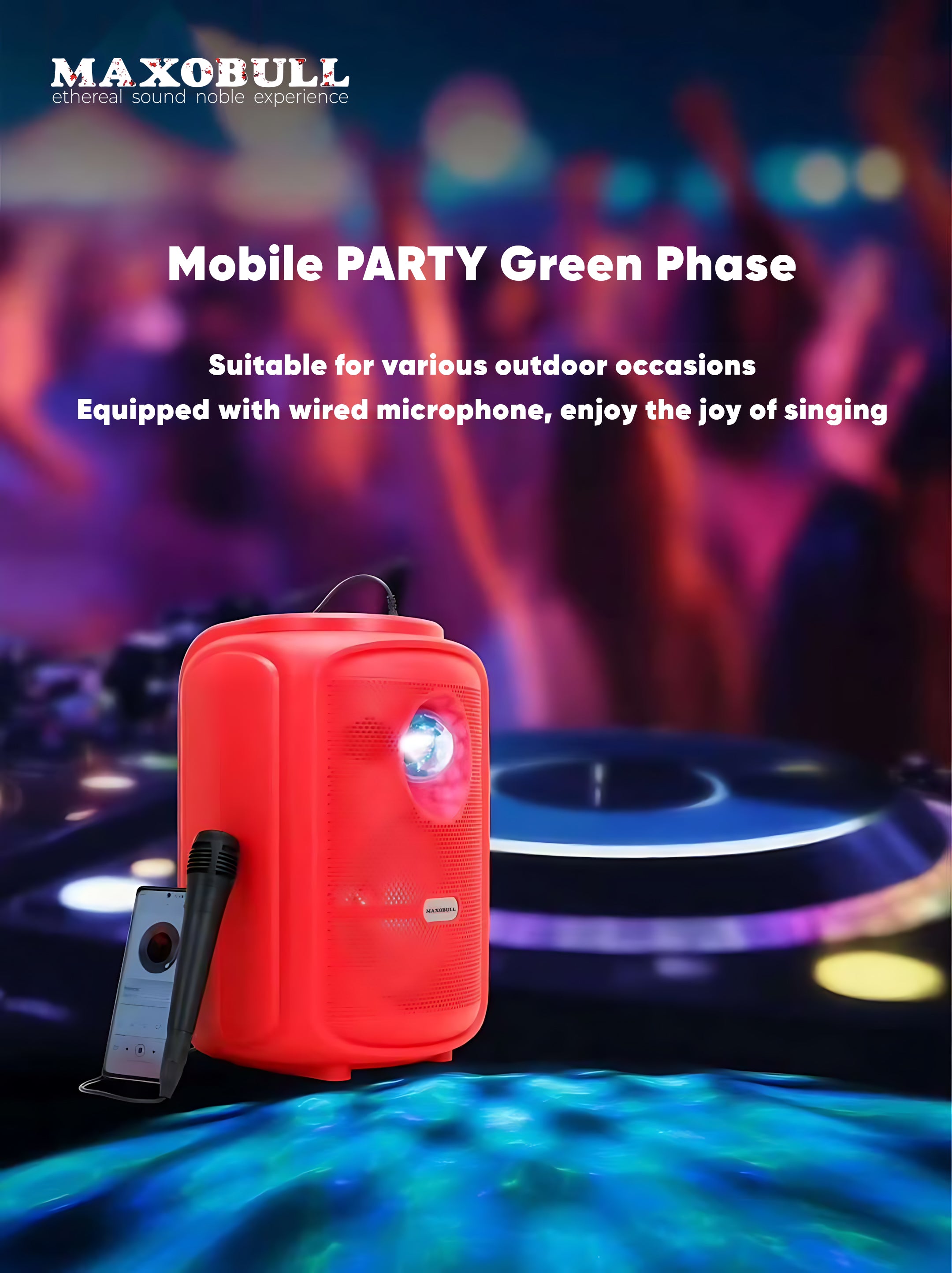 Maxobull Pull To Walk Trolley Speaker
